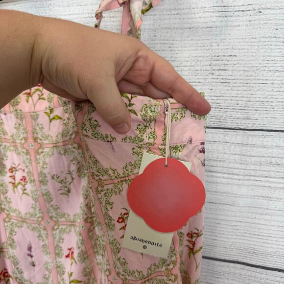 Aqua Bendita For Target Women's Pink Floral Sleeveless Mini Dress Size XL - Picture 5 of 9